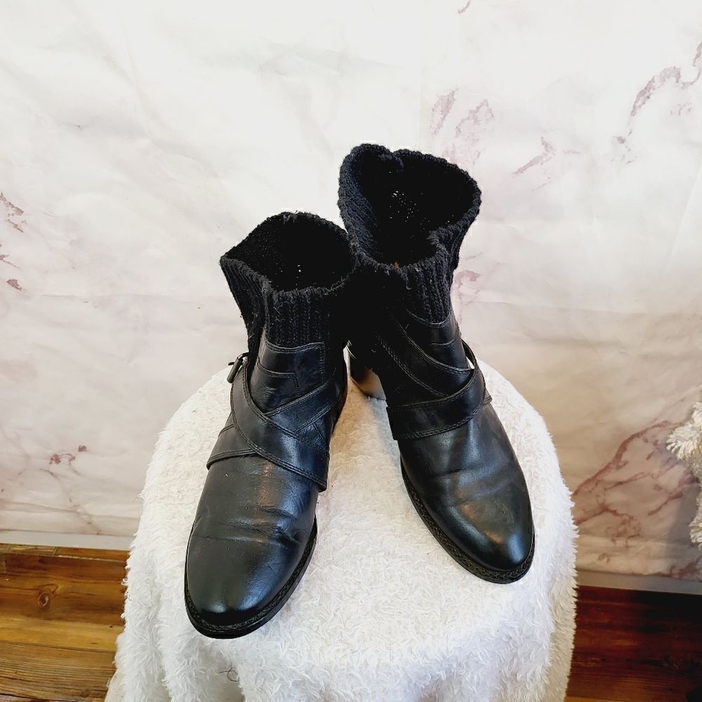 Splendid cable knit sweater trim cuff fall winter boots